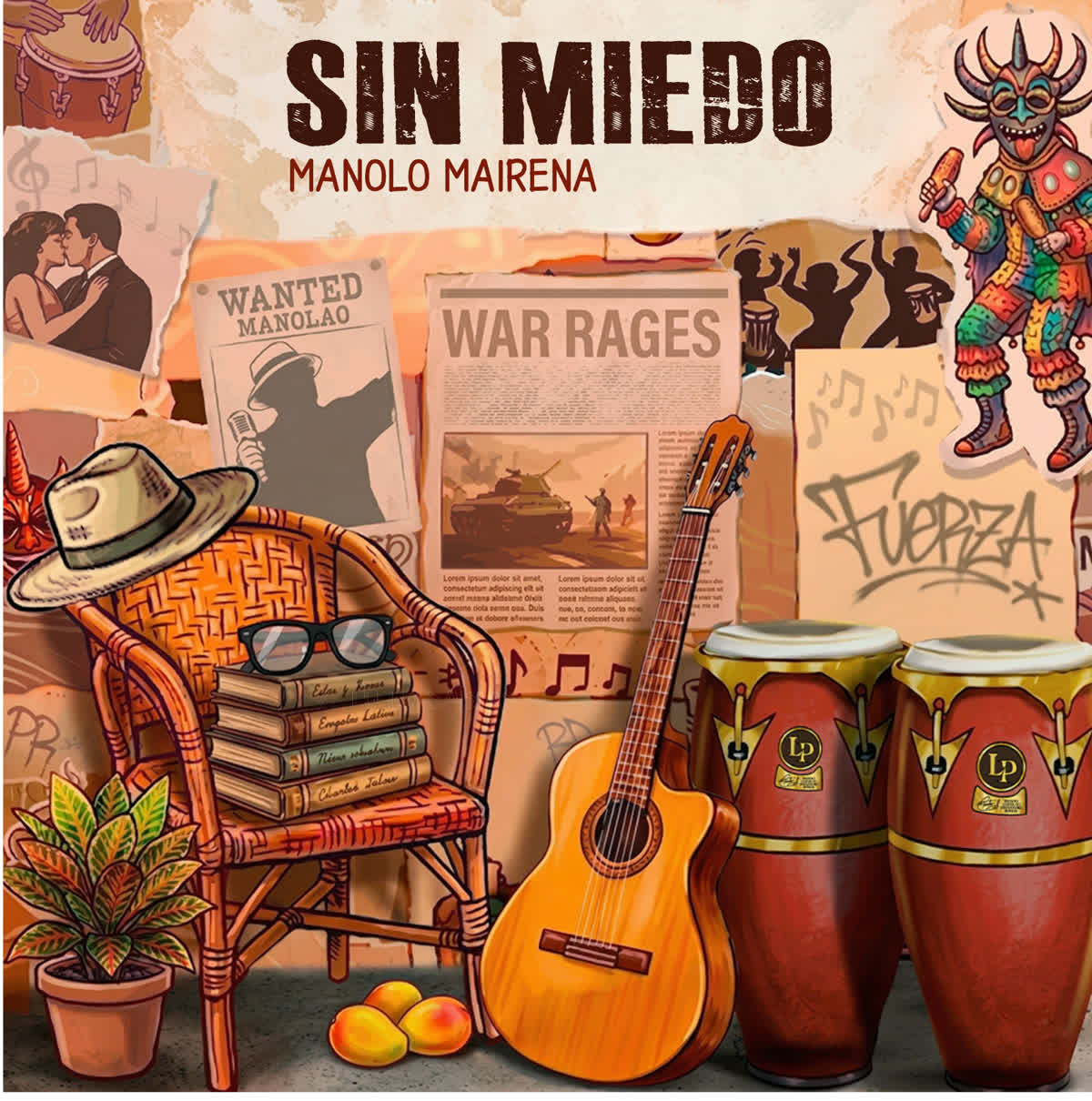 Sin Miedo album cover by Manolo Mairena